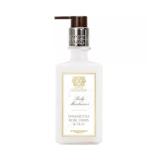 Antica Farmacista Body Moisturizer - Moisturizing Scented Lotion - Premium Body Moisturizer - Luxury Gift for Women & Men - Hand & Skin Hydration - Damascena Rose, Orris and Oud, 10 Fl Oz-Velvo Beauty