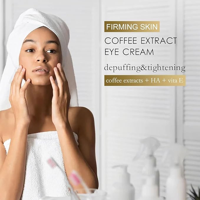 Caffeine Eye Cream, Caffeine Eye Cream, Caffeine Anti-Wrinkle Overnight Eye Cream, Firms and Reduces Eye Bags, Wrinkles, Dark Circles, and Fine Lines (2PCS)-Velvo Beauty