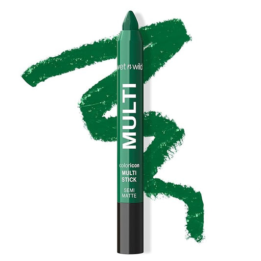wet n wild Color Icon Cream Eyeliner Eyeshadow Multi-Stick, Moisturizing, Nourishing Velvety Cream-to-Powder Buildable & Blendable Formula, Cruelty-Free & Vegan - Green-Velvo Beauty
