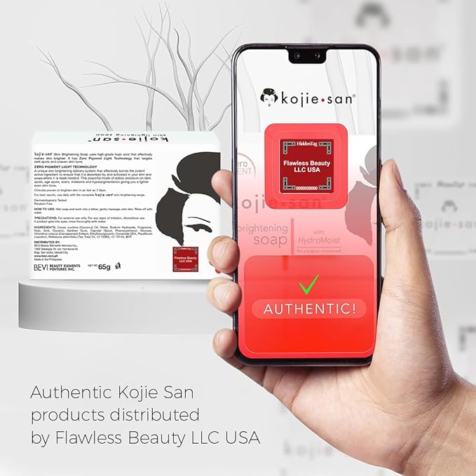 Kojie San Face & Body Skin Brightening Shower 9pc Set - the Original Kojic Acid Soap that Helps Reduce Dark Spots 6 x 135g Bars, Soap Dish and Facial Cleansing Brush…-Velvo Beauty