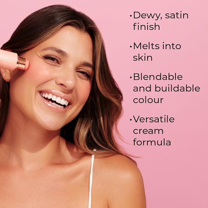 MCoBeauty Baby Face Multi-Use Cream Stick, Kitty Coral Pearl Shade, Silky Smooth, Buildable Blush for Eyes, Lips & Cheeks, Vegan, Cruelty Free Cosmetics-Velvo Beauty