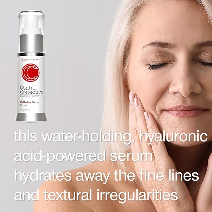 CONTROL CORRECTIVE Cellular Repair Serum, 1 Oz - A Lightweight Hyaluronic Acid Serum With Botanicals To Restore Hydration And Help Minimize The Appearance Of Wrinkles, Rapidly Soothes, Moisture Packed-Velvo Beauty