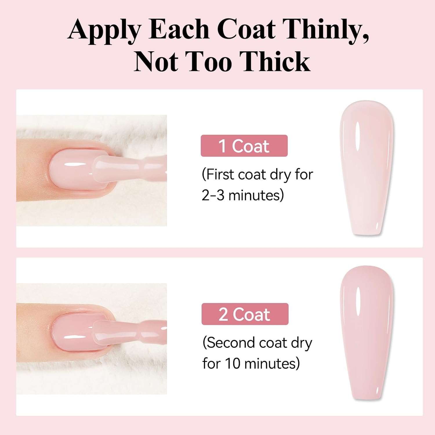 Nail Polish Nude Pink Quick Dry Sheer Color Nail Lacquer Non Gel Long Lasting Regular Fast Dry Fingernail Polish DIY Salon Gift For Women 12ML-Velvo Beauty