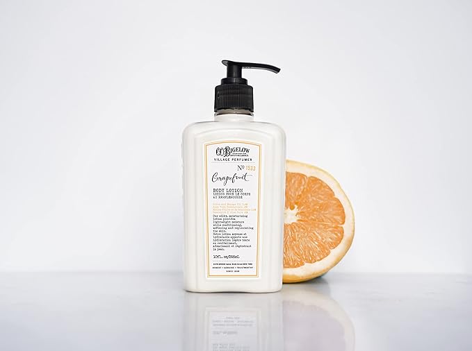 C.O. Bigelow Grapefruit Body Lotion, Village Perfumer Moisturizing Body Lotion with Aloe Vera, Borage Oil & Olive Oil, 10 Fl Oz-Velvo Beauty