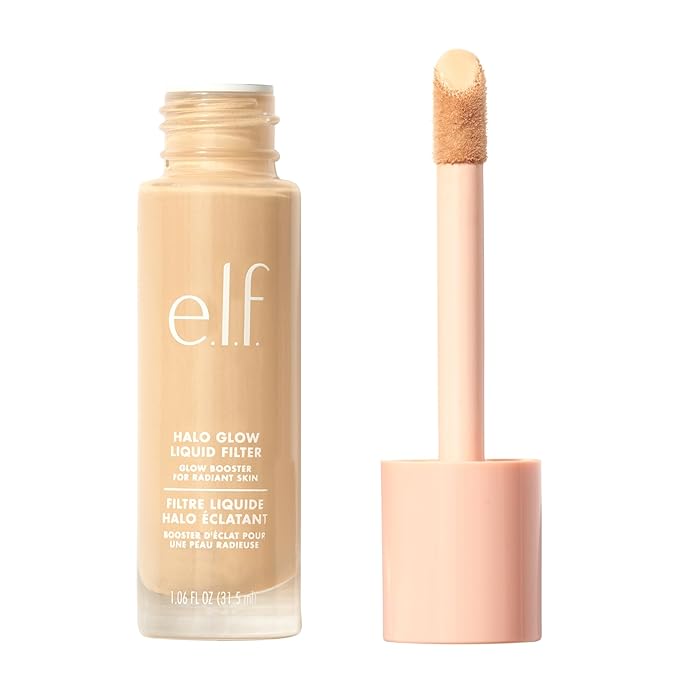e.l.f. Halo Glow Liquid Filter, Complexion Booster For A Glowing, Soft-Focus Look, Infused With Hyaluronic Acid, Vegan & Cruelty-Free, 0.5 Fair-Velvo Beauty