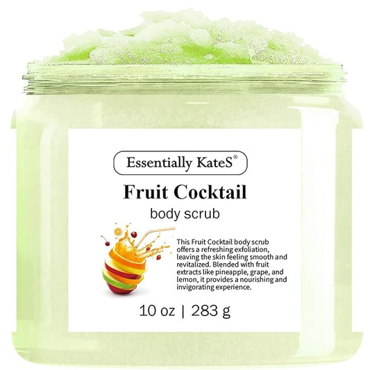 Fruit Cocktail Body & Foot Scrub 10 Oz - A refreshing, sweet, juicy aroma evokes the scent of freshly picked grapes - The best stocking stuffer.-Velvo Beauty