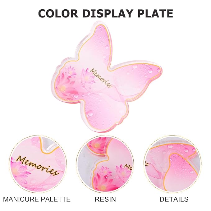 Resin Nail Art Palette: 2PCS Nail Art Palette Makeup Resin Mixing - Makeup Plate Nail Plates for Nail Art Nail Tip Holder Nail Art Display-Velvo Beauty