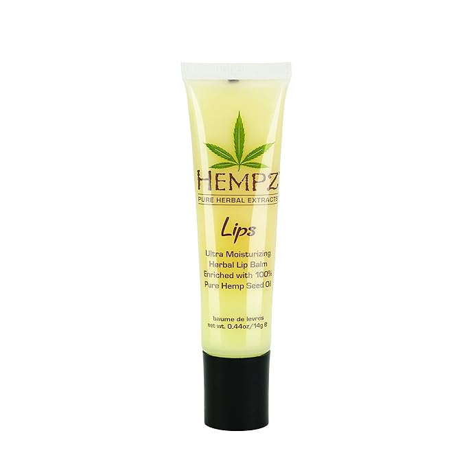 HEMPZ Herbal Ultra Moisturizing Lip Balm - Lip Treatment for Dry Cracked Lips, Provides Hydration and Nourishment for Men and Women - Premium, 100% Pure Natural Hemp Seed Oil - .44 oz-Velvo Beauty