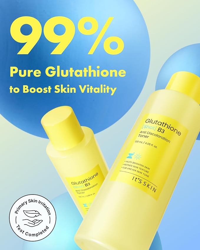 It'S SKIN Glutathione Shot B3 Toner 4.05 Fl Oz, 99% Pure Glutathione, Deep Hydration & Skin Texture Care, Fast-Absorbing for Daily Toner, Korean Skincare-Velvo Beauty
