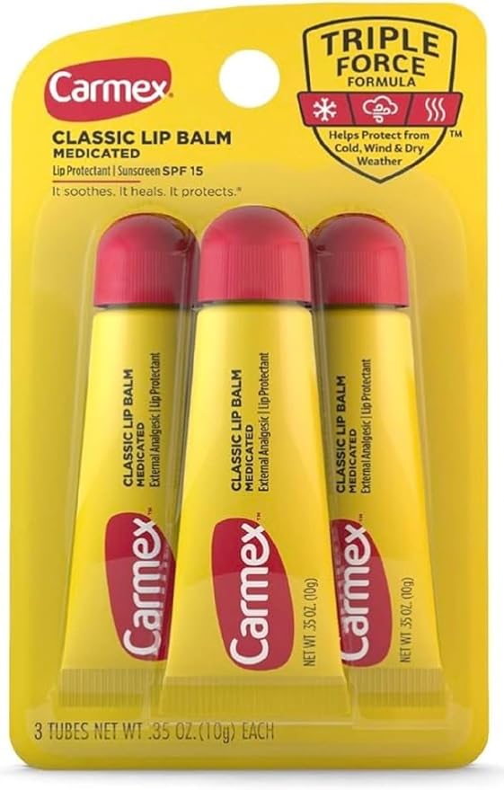 Carmex Classic Lip Balm, 0.35 Ounce (Pack of 3)-Velvo Beauty