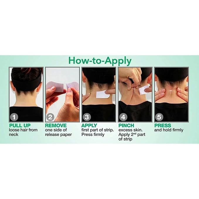 Neck Rescue Instant Correcting Strips – Invisible Lift Tape for Turkey Neck, Sagging Skin, and Wrinkles | Face & NeckTape Lifting for a Smooth, Tight Neckline – Long-Lasting Hold, 30 Count-Velvo Beauty