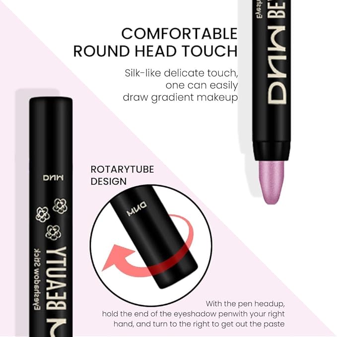 evpct 2Pcs Cream Eyeshadow Sticks Set for Eyes Vioiet Pink & Light Purple Shimmer Eye Crayon Shadow Brightener Stick Pencil Pen Bulk sombras en crema para ojos 07+08-Velvo Beauty