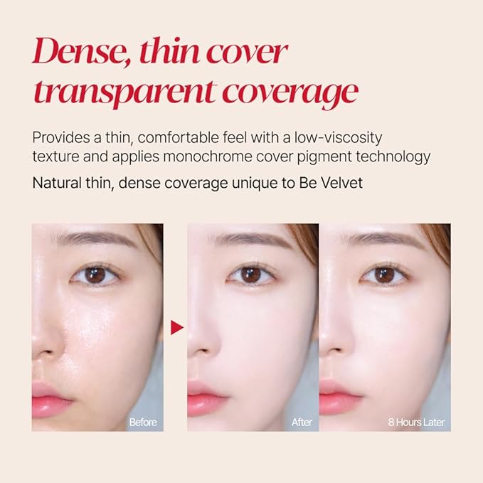 Espoir Be Velvet Fluid Foundation #23 Beige 1.05oz | Luxurious Velvet Finish | Thin, Dense Coverage Matte Foundation | Long-Lasting Hydrated Radiance Liquid Foundation | Korean makeup Foundation-Velvo Beauty