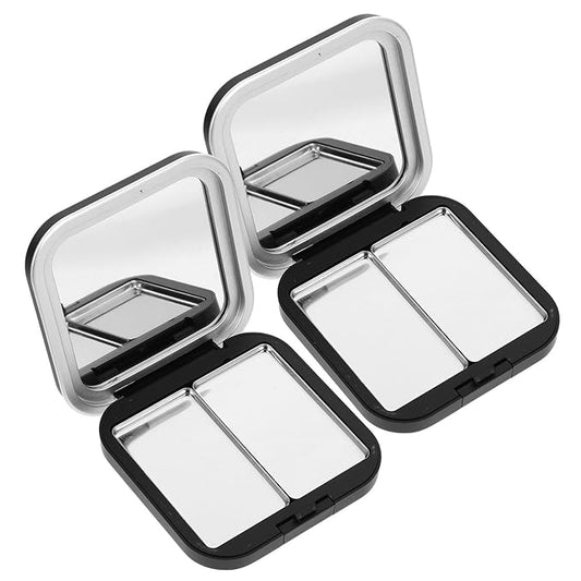 Makeup Pallet Magnetic Travel Containers Eyeshadow Palettes 2pcs Empty Eyeshadow empty eyeshadow empty makeup makeup Makeup Empty Empty Eyeshadow Containers Makeup Pallet Black Eyeshadow-Velvo Beauty