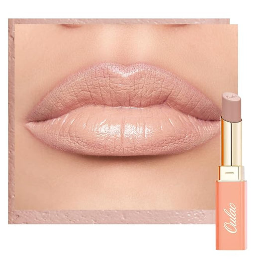 Oulac Beige Lipsticks for Women, Pale Nude Matte Lip Base, Full Coverage Lip Color, Satin Matte Finish, Cream Texture, Hydrating, Infused with Hyaluronic Acid, Vegan & Clean Beauty 4g SG01 Bare-Velvo Beauty