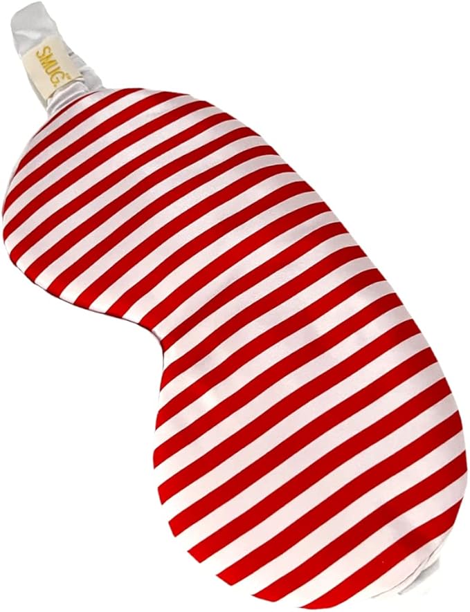 SMUG Satin Sleep Mask & Eye Mask | Travel Sleep Masks for Women & Men | Soft Sleeping Eye Mask to Nourish Skin & Reduce Dark Circles | Eye Sleep Mask Shades to Block Out Light | Candy Cane-Velvo Beauty