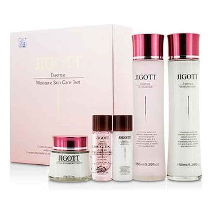 Korean Cosmetics_Jigott Essence Moisture Skin Care 3pc Set-Velvo Beauty