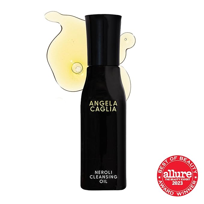 Angela Caglia Neroli Cleansing Oil - Makeup Remover & Face Cleanser with Lipid-Lock Technology - Organic Moringa, Marula, Black Currant & Neroli Oils - Soothing Hydration & Barrier Support-Velvo Beauty