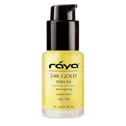 RAYA 24K Gold Anti-Aging Suspension (510) | Anti-Aging Facial Treatment Serum for All Skin Types | Made with Pure 24 Karat Gold | Softens and Helps Reduce Fine Lines and Wrinkles-Velvo Beauty