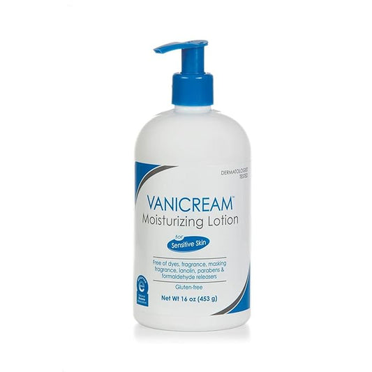Vanicream Moisturizing Lotion with Pump | Fragrance and Gluten Free | For Sensitive Skin | 16 Ounce (Pack of 1)-Velvo Beauty
