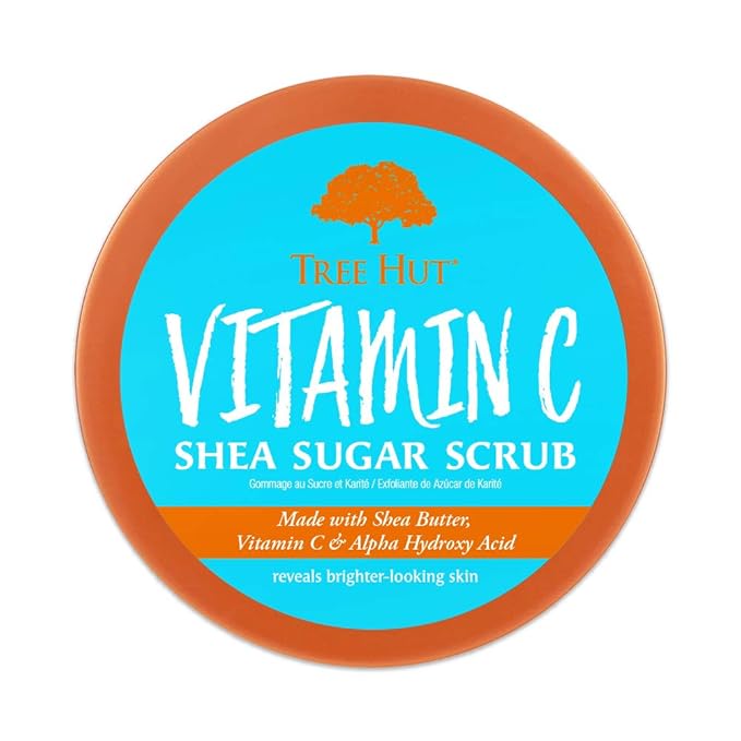 Tree Hut Vitamin C Shea Sugar Scrub, 18 oz, Ultra Hydrating and Exfoliating Scrub for Nourishing Essential Body Care-Velvo Beauty