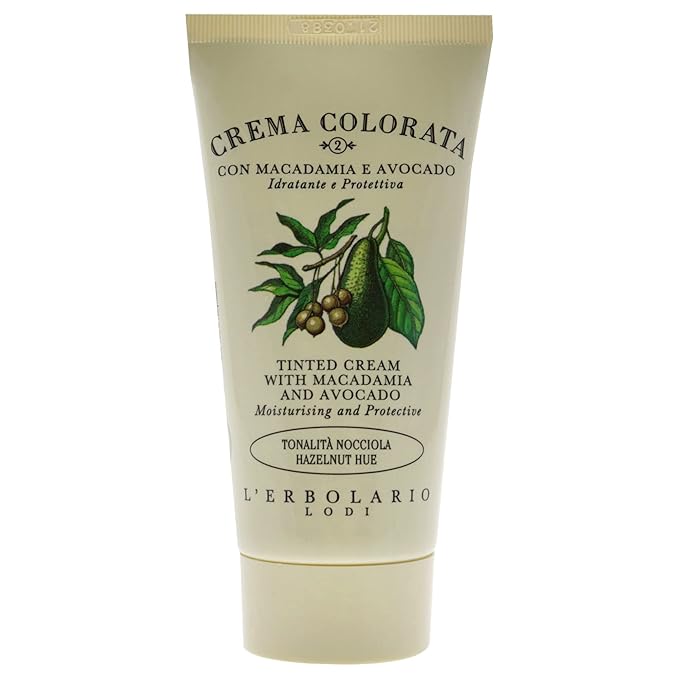 L'Erbolario Tinted Face Cream - Moisturizer Face Cream - Innovative Makeup Lotion - Protects Your Skin From Wrinkles and Dryness - Tinted Cream with Macadamia and Avocado - Hazelnut Hue - 1.6 oz-Velvo Beauty