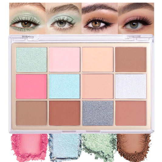 Nude Silver Brown Eyeshadow Palette,Natural Neutral Soft Small Cream Light Colors Eyeshadow Palette,Eye Shadow Palette Long Lasting Naturing-Looking Make Up Pallets for Women,Vegan-Velvo Beauty