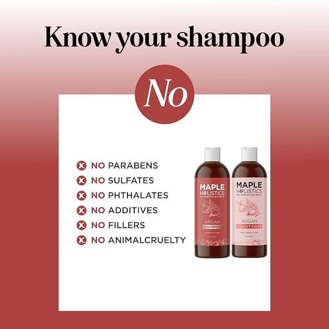 Argan Oil of Morocco Shampoo and Conditioner - Sulfate Free Shampoo and Conditioner Set for Color Treated Hair - Volumizing Shampoo and Conditioner for Men and Women for Curly Frizzy Dry Damaged Hair-Velvo Beauty