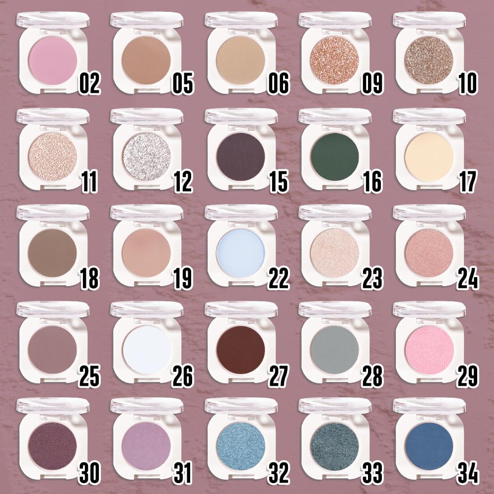 Single Matte Eye Shadow Palette Makeup, Mauve Taupe Matte Eyeshadow for Women, Monochrome Eye Shadow Makeup, Pigmented Waterproof Sombras Para Ojos, Vegan, Talc, Paraben & Cruelty Free, 25
