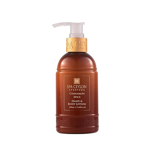 SPA CEYLON Cinnamon Spice Hand & Body Lotion | Daily Moisturizer for All Skin Types | Dry Skin Relief Body Cream | 250ml-Velvo Beauty