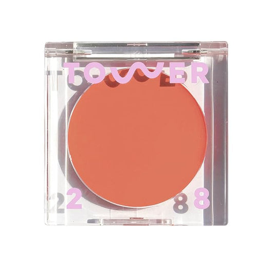 Tower 28 Beauty BeachPlease Cream Blush for Cheeks and Lips - Multi-Purpose Lip and Cheek Tint in Sun-Kissed Peach Blush - for Sensitive Skin – Color RUSH HOUR, Luminous Finish-Velvo Beauty