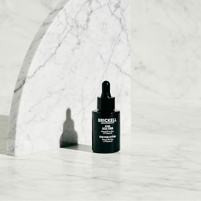 Brickell Men's Retinol Skin Care Serum Treatment For Firming Face Lines & Eye Wrinkles, Deep Hydrating Facial Skincare Serum For Anti-Aging, Fragrance Free, 1 Ounce-Velvo Beauty