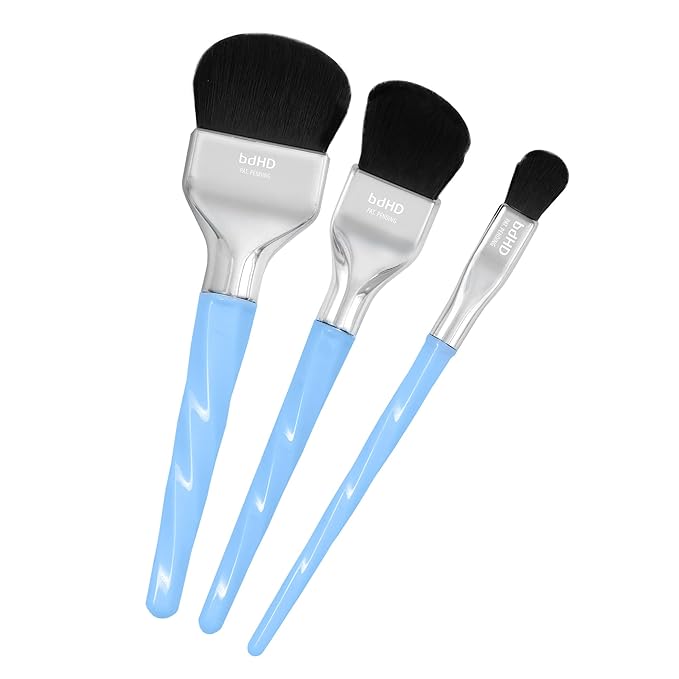 Bdellium Tools Professional Makeup Brush - Blue Double Dome Blender 3pc Brush Set-Velvo Beauty
