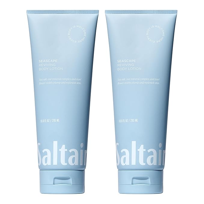 Saltair Body Lotion - 2 Pack Moisturizing Lotion For Dry Skin. Seascape Scented Hydrating Body Cream with Nourishing Moisturizer Formula. Skin Care for Women and Men. 2x 10oz Tubes-Velvo Beauty