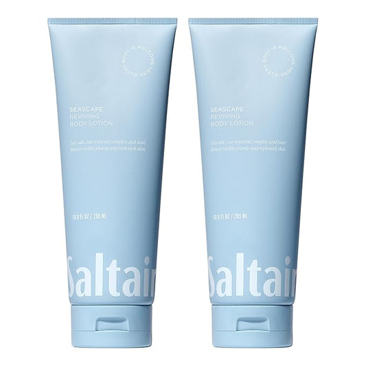 Saltair Body Lotion - 2 Pack Moisturizing Lotion For Dry Skin. Seascape Scented Hydrating Body Cream with Nourishing Moisturizer Formula. Skin Care for Women and Men. 2x 10oz Tubes-Velvo Beauty
