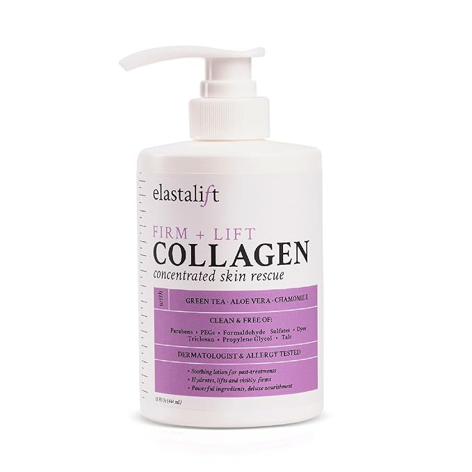 Elastalift Collagen Cream Skin Care Face Lotion & Body Lotion | Fragrance Free Skin Tightening Cream Collagen Firming Lotion Body Moisturizer For Crepey Skin, Stretch Marks, & Cellulite, 15 Fl Oz-Velvo Beauty