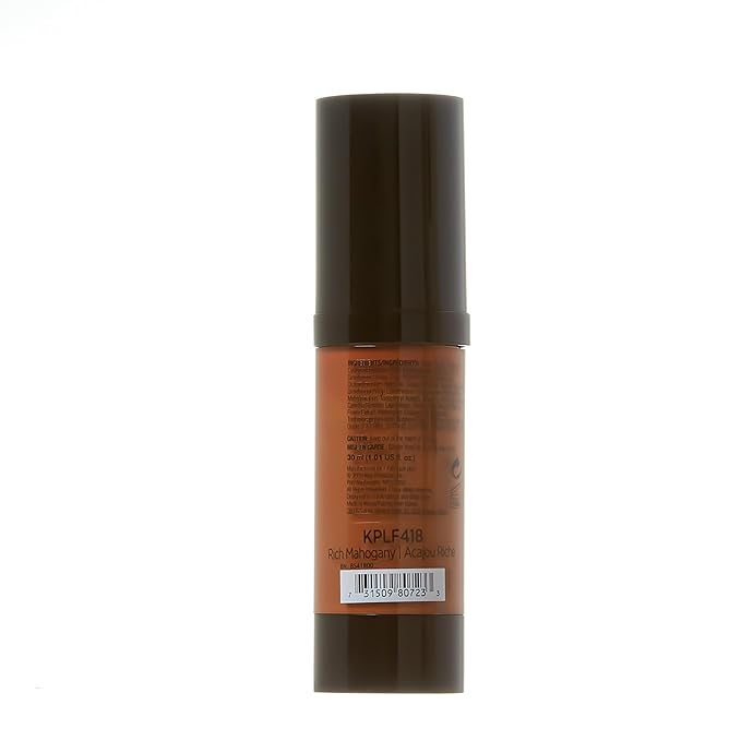Kiss New York Professional Liquid Foundation - Lightweight and Hydrating Formula, Natural Finish, Control Shine, Cover Pores, Medium to Full Coverage, Green Tea Extract (Rich Mahogany)-Velvo Beauty