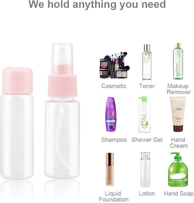 Vitog Travel Bottles Kit, TSA Approved Leak Proof Portable Toiletry Containers Set, Clear PET Flight Size Cosmetic Containers for Lotion, Shampoo, Cream, Soap, Set of 11-Velvo Beauty