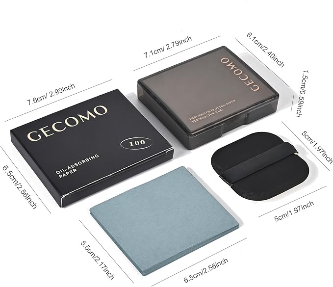 KYDA 200 Sheets Bamboo Charcoal Oil Blotting Paper with Mirror and Puff, Refills Included, Face Oil Absorbing Sheets, Makeup Friendly Oil Control Paper, Travel Size Oil Control Film-Velvo Beauty