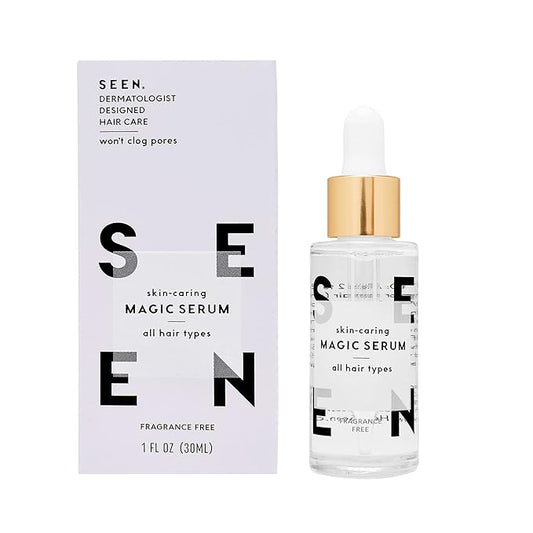 SEEN Magic Serum, Fragrance Free - Non-Comedogenic & Sulfate-Free Hair Serum- Anti Frizz- Dermatologist-Developed - Safe for Sensitive, Eczema & Acne Prone Skin-Velvo Beauty