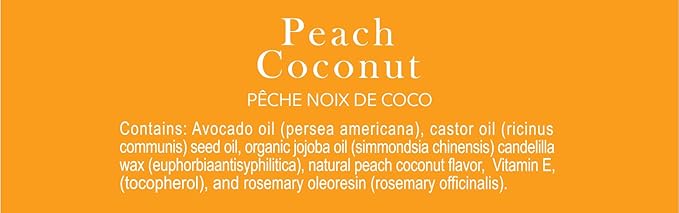 Peach Coconut Lip Balm Collection, Vegan Lip Balm Set, Lip Balm, Beeswax Free, with Avocado Oil, Organic Jojoba Oil, and Vitamin E, Natural Moisturizer for Dry, Chapped Lips, 3 Tube Set-Velvo Beauty