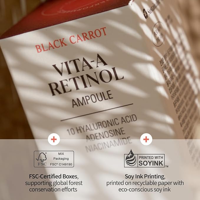 GOODAL Black Carrot VITA-A Retinol Ampoule 30ml, Hydration Facial Serum for Glowy Skin, Lightweight Serum, Korean Skincare, Pore minimizer-Velvo Beauty
