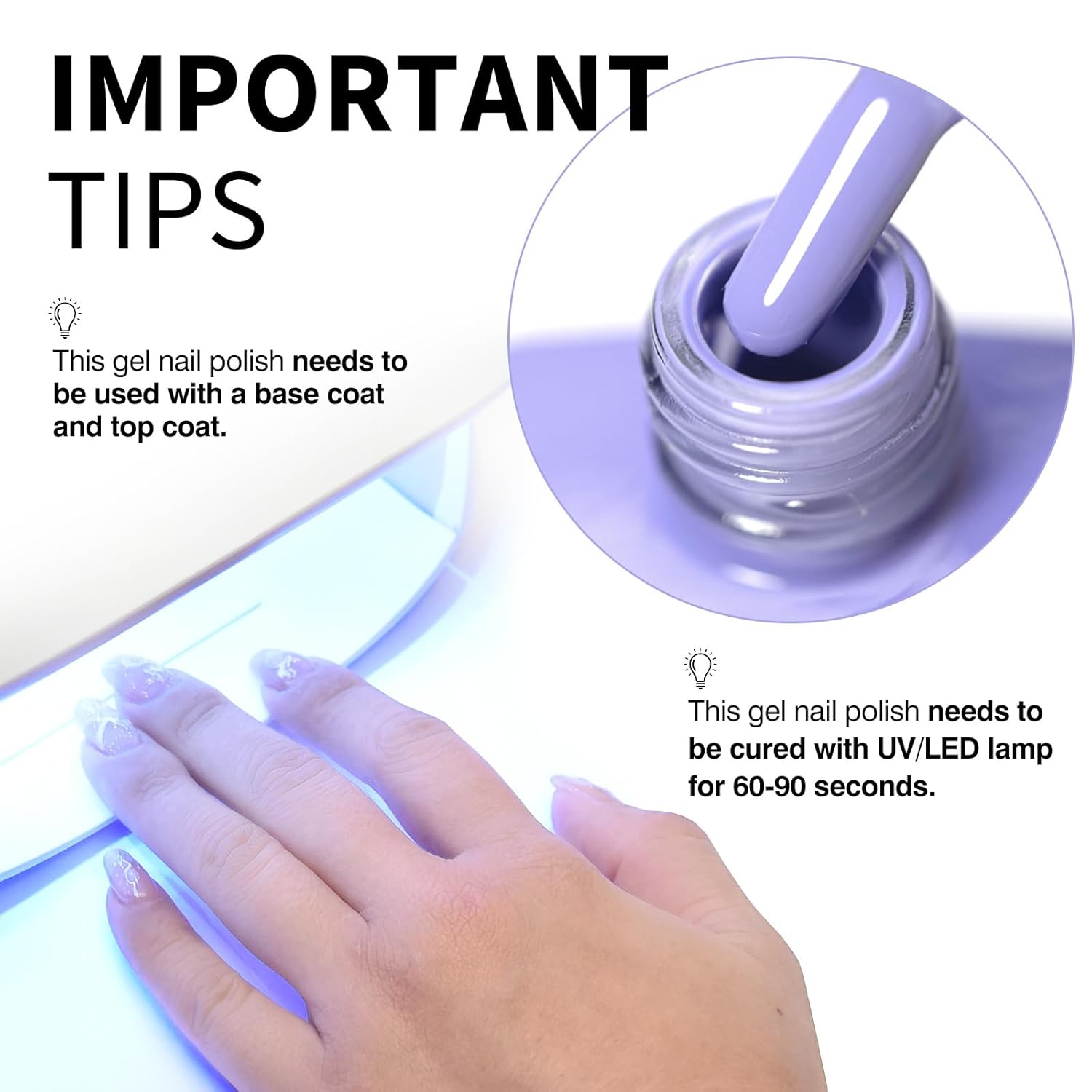 CANNI Purple Gel Polish, 1Pcs Cold Purple Nail Polish Gel High Gloss Soak Off UV Nail French Nail Manicure Salon DIY-Velvo Beauty