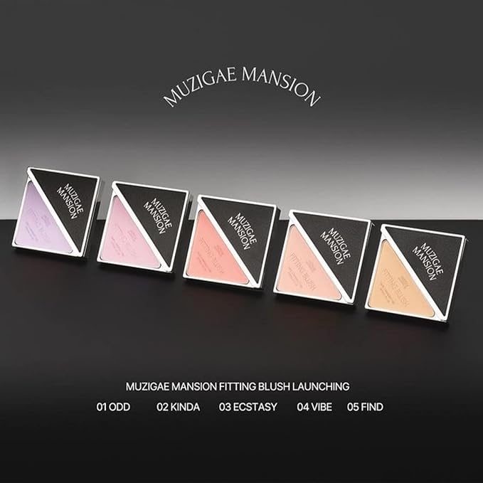 MUZIGAE MANSION FITTING BLUSH Vegan Powder Lightweight, Smooth, Blendable, Face Enhancing Makeup Color (Find)-Velvo Beauty