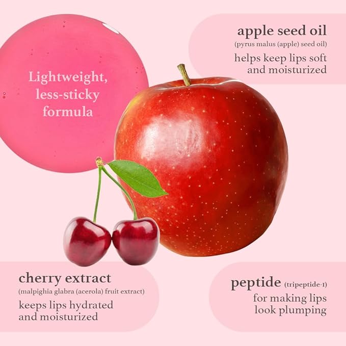 NOONI Korean Lip Oil Set - Appleberry & Applecherry | Long-Lasting, Moisturizing, Plumping, Revitalizing for Dry Lips, Waterproof, No Peel Off, 0.12 FL Oz x 2ea-Velvo Beauty