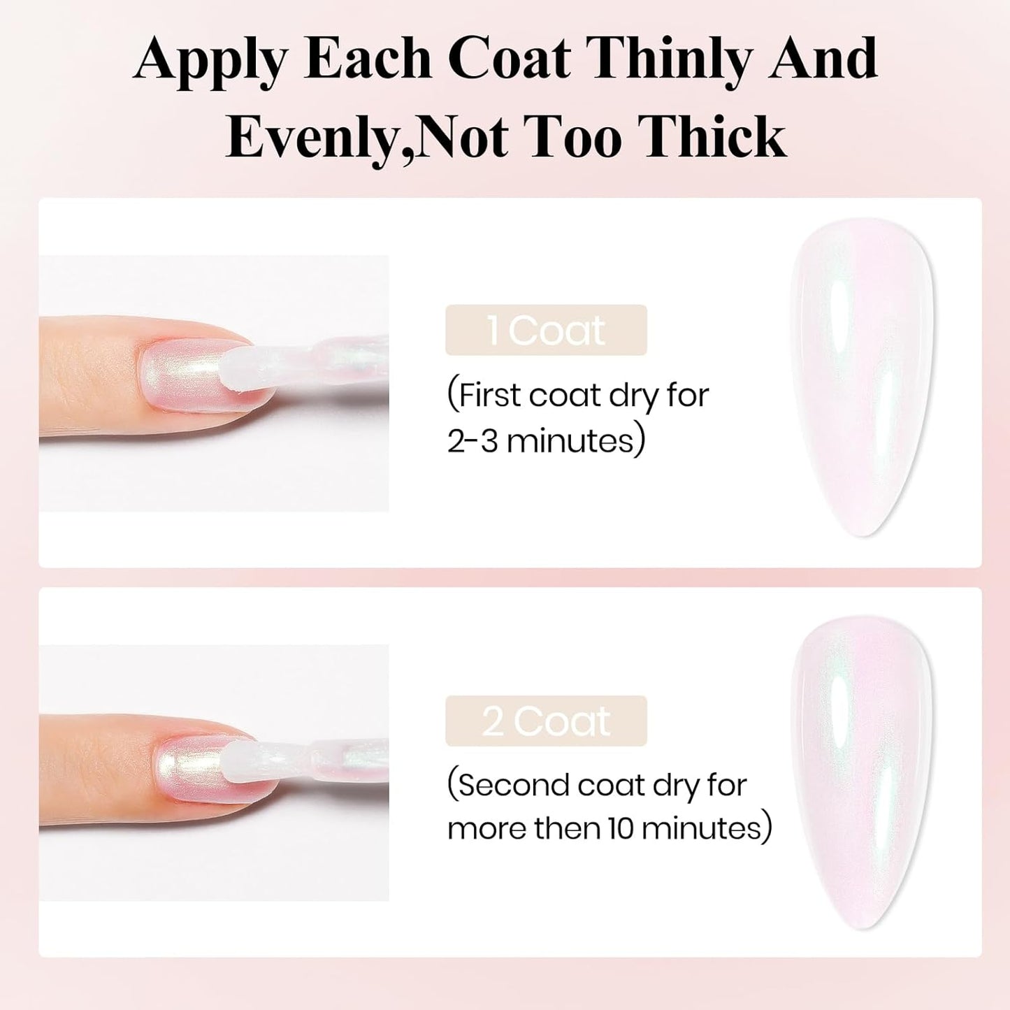 Quick Dry Nail Polish - Mermaid Shimmer Nail Lacquer Pearl White, Green Aurora Effect, Air Dry Fast Fingernail And Toenail Polish, 12ML-Velvo Beauty