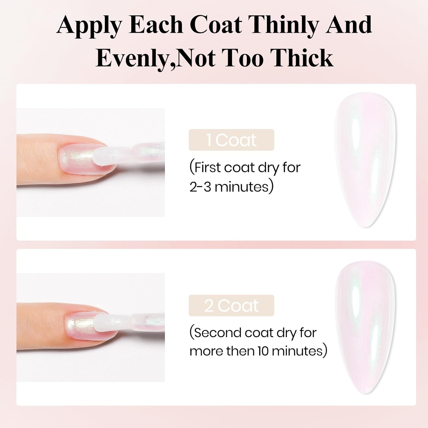 Quick Dry Nail Polish - Mermaid Shimmer Nail Lacquer Pearl White, Green Aurora Effect, Air Dry Fast Fingernail And Toenail Polish, 12ML-Velvo Beauty