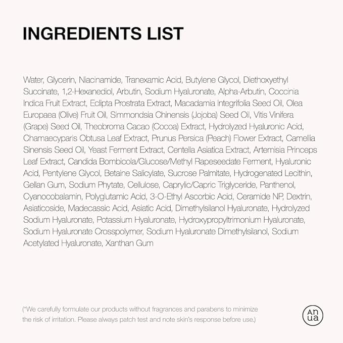 ANUA Niacinamide 10 + TXA 4 Serum, Hyaluronic Acid, Tranexamic acid, Facial Serum for Glass Skin, Clarifying, Radiant Complexion with Natural Color, Korean Skin Care (30ml /1.01 fl.oz)-Velvo Beauty