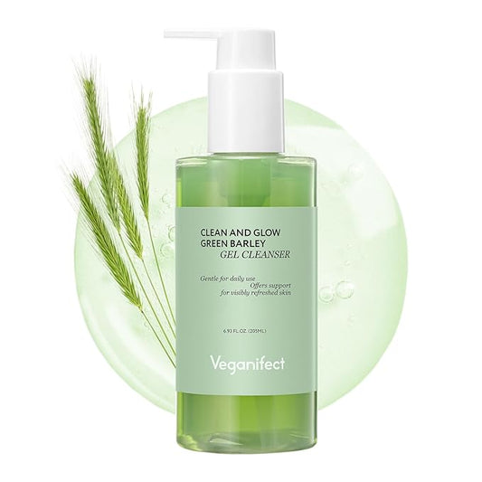 Gel Cleanser, Big Size, Gentle Exfoliation and Face cleanser for Sensitive Skin, Korean Skin Care, Vegan, 6.93 Fl Oz-Velvo Beauty