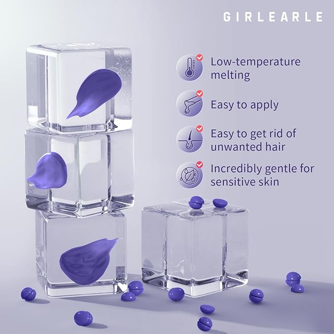 Hard Wax Beads, Wax for Women Sensitive Skin, 1lb, Lavender Formula, Hair Removal for Legs, Brazilian Bikini, Eyebrow, Facial and Full Body-Velvo Beauty